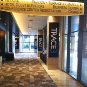 Special event interior walkway branding signage in las vegas