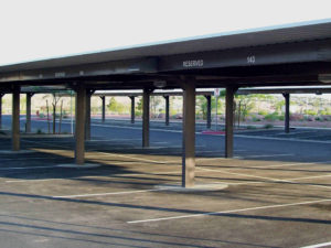 Covered Overhead Carport Parking Stall ID Letter Numbering ID Signage